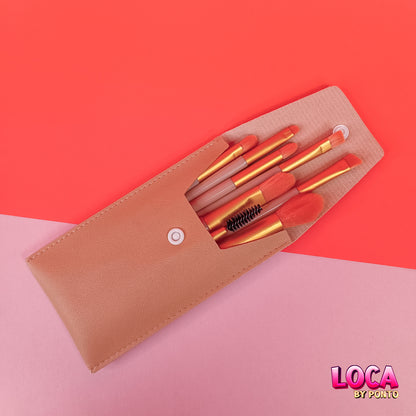 Set Brochas Maquillaje Loca x8